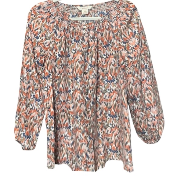 Sundance Ikat print Silk Blouse - Picture 2 of 14
